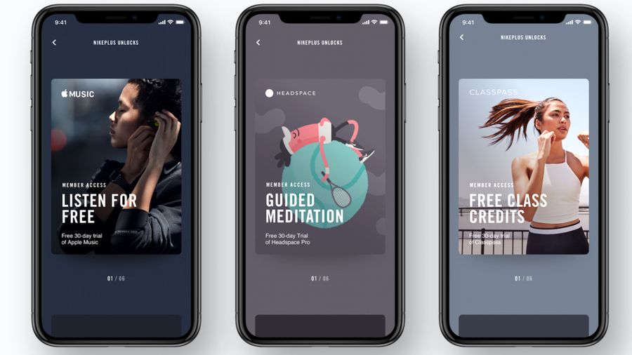 Nike Plus fitness app reward system