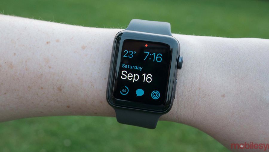 Apple Watch Series 3 on wrist