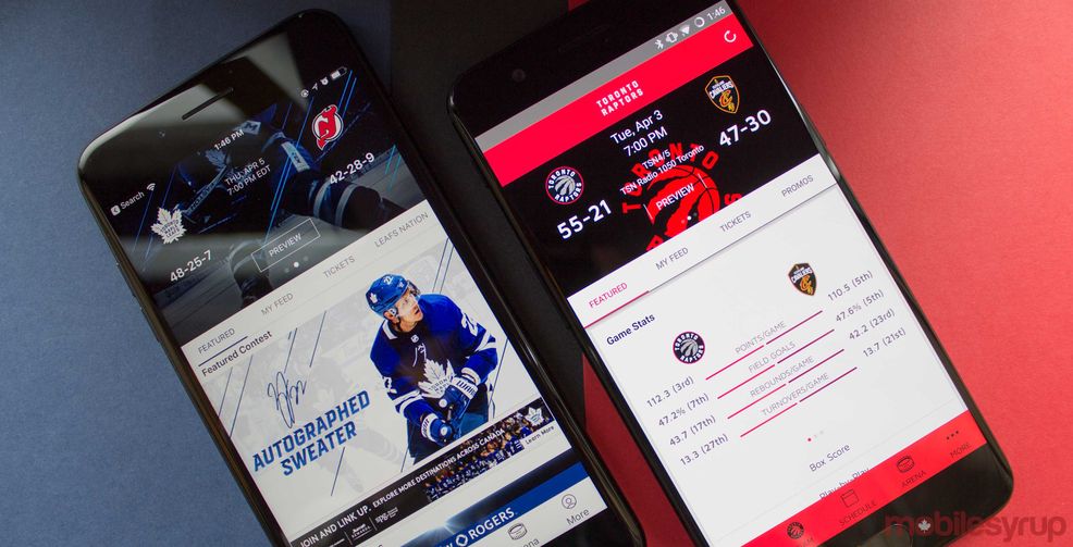 Raptors and Leafs apps receive major updates that add AR functionality