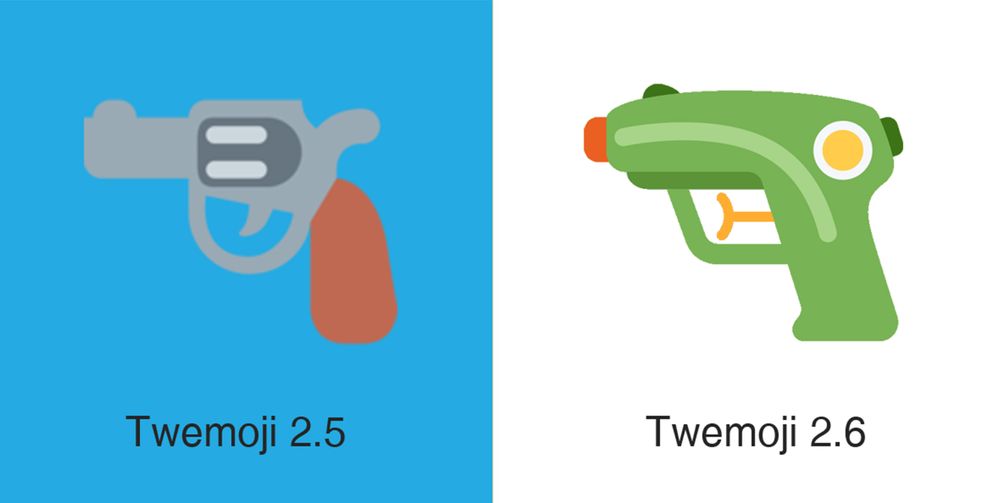 Twitter replaces gun emoji with a water pistol