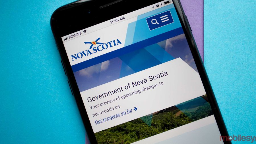 a photo of the government of nova scotia's website