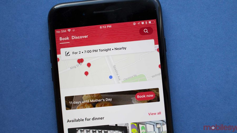 OpenTable app