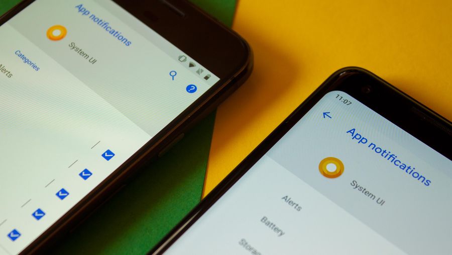 System UI notification settings on Android P
