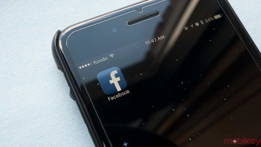 Facebook app on iPhone