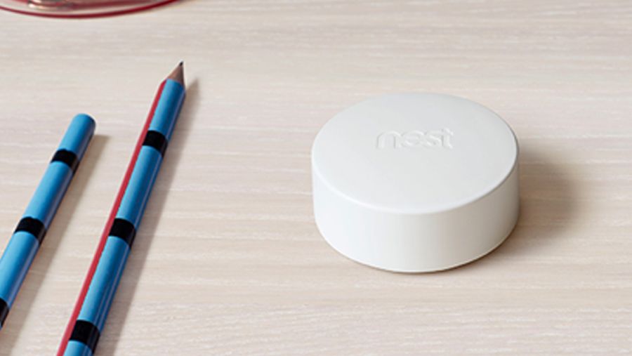 Nest room temperature sensor on a table