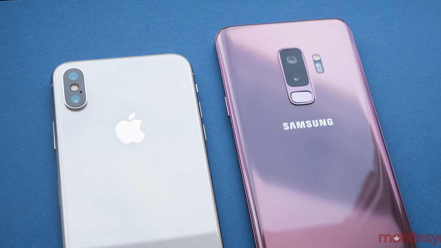 Samsung Galaxy S9 and iPhone X