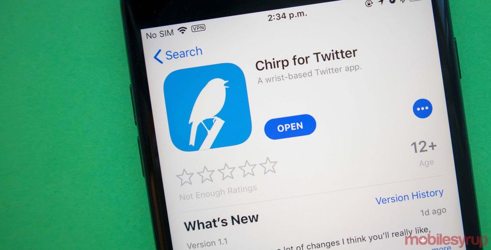 Apple Watch has a new Twitter client called Chirp