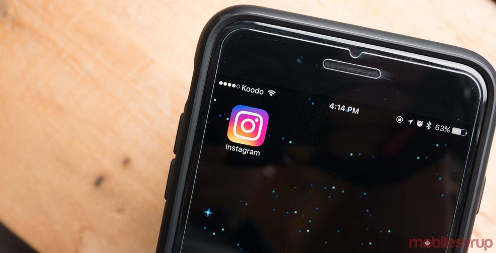 Instagram app on iOS