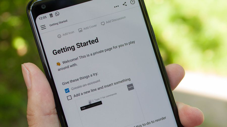 Notion app on Android