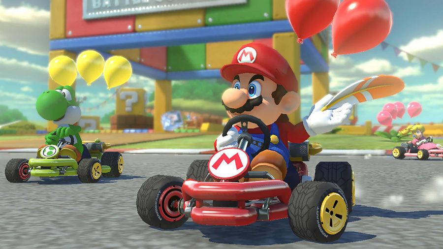 Mario Kart 8 Mario racing