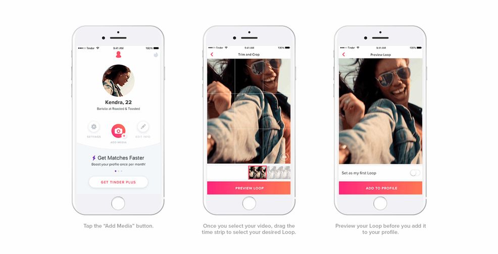 Tinder is adding a video feature called ‘Loops’ to its platform