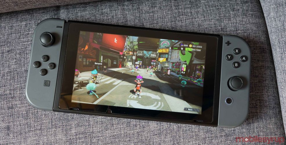 Nintendo Switch with Splatoon 2