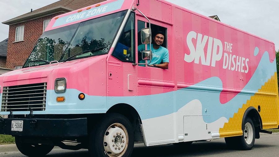 SkipTheDishes ice cream truck