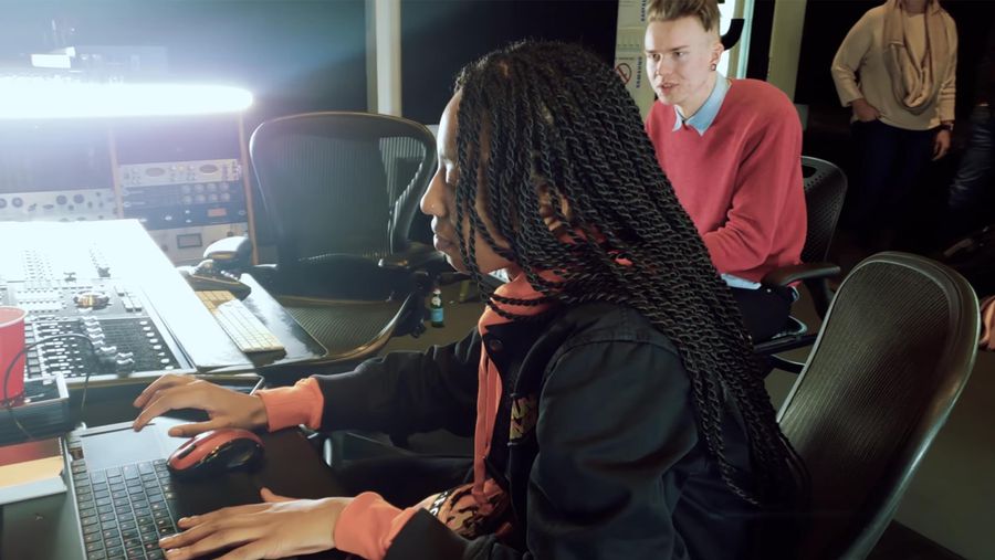 Canadian Producer WondaGurl during the Samsung Studio Session
