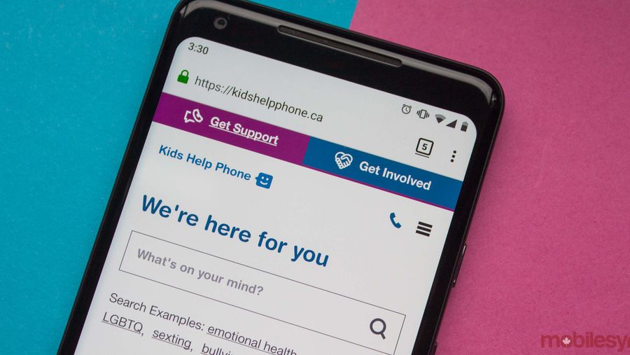 Kids Help Phone website