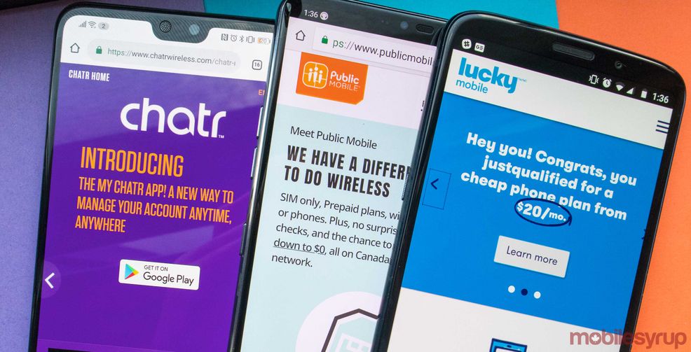 Chatr, Public Mobile, Lucky Mobile offer $45/5.5GB at 3G speeds