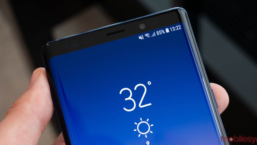 Note 9 front camera