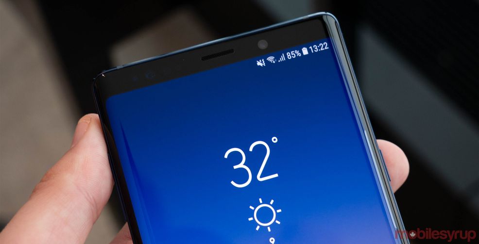 Note 9 front camera