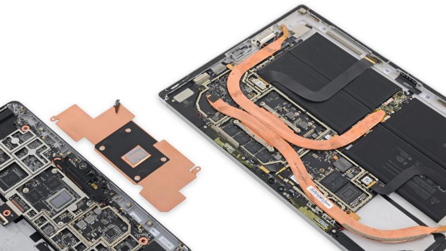 Surface Go's copper heat shield
