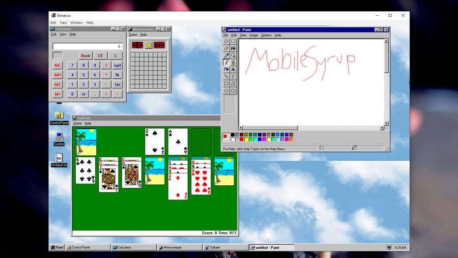 Windows 95 application
