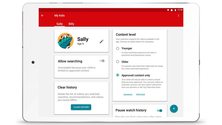 YouTube Kids approved content