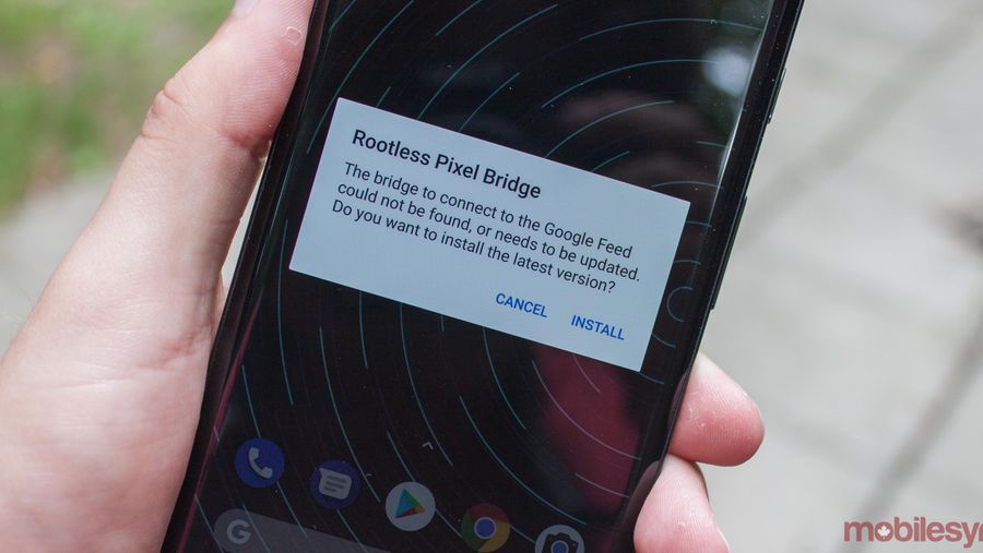 Rootless Pixel Launcher pop-up