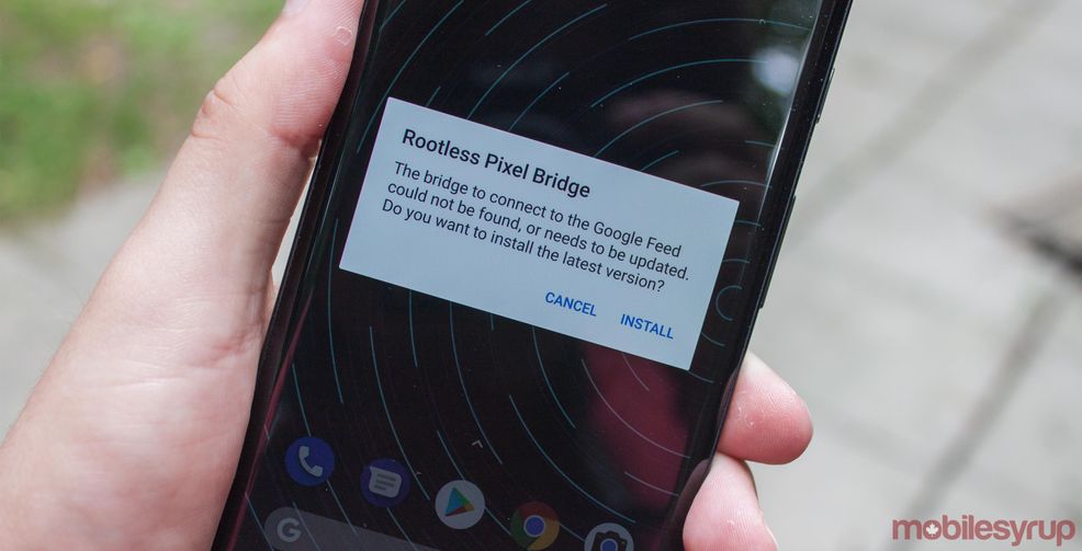 Rootless Pixel Launcher pop-up