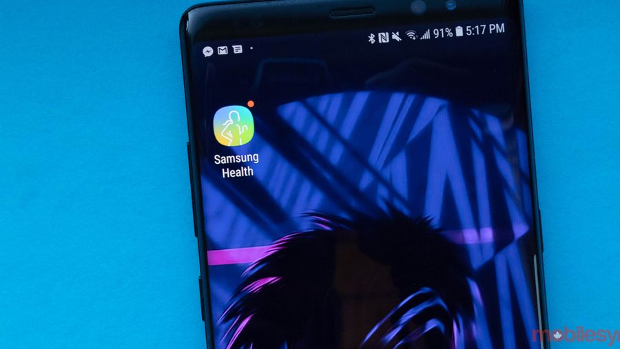 Samsung Health app on phone