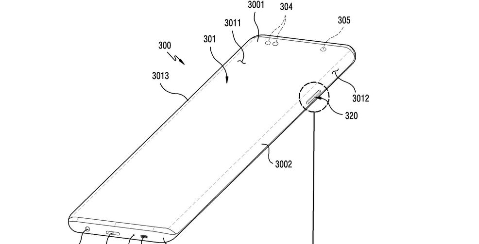 Samsung patent shows phone with side cutouts for physical buttons