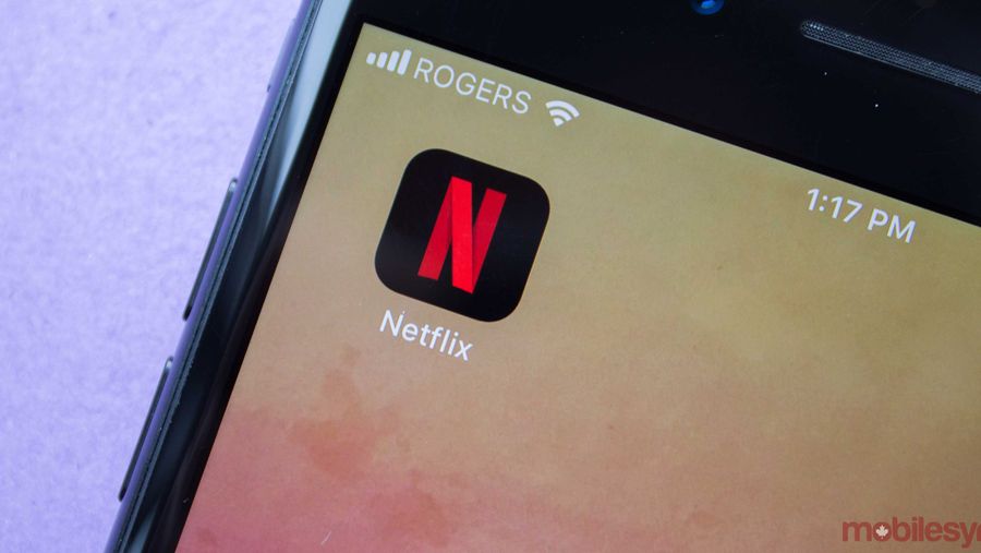 Netflix app on iPhone