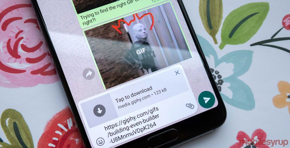 WhatsApp on Android now lets you download GIFs before sending them