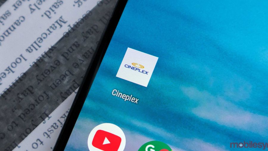 Cineplex app on Android
