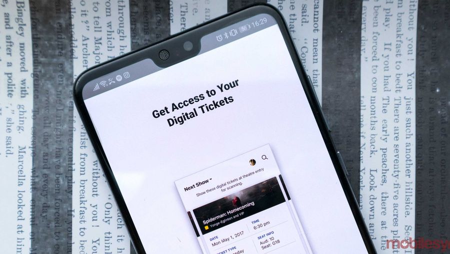 Cineplex Android app ticket