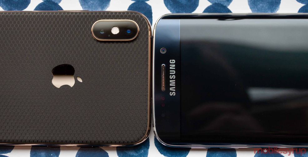 iPhone XS and Samsung S6 Edge