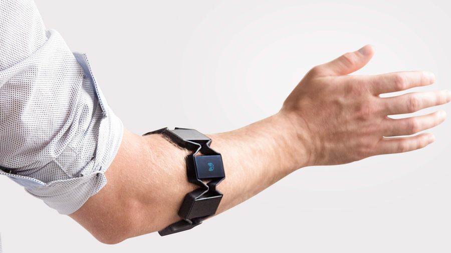 Myo armband on an arm