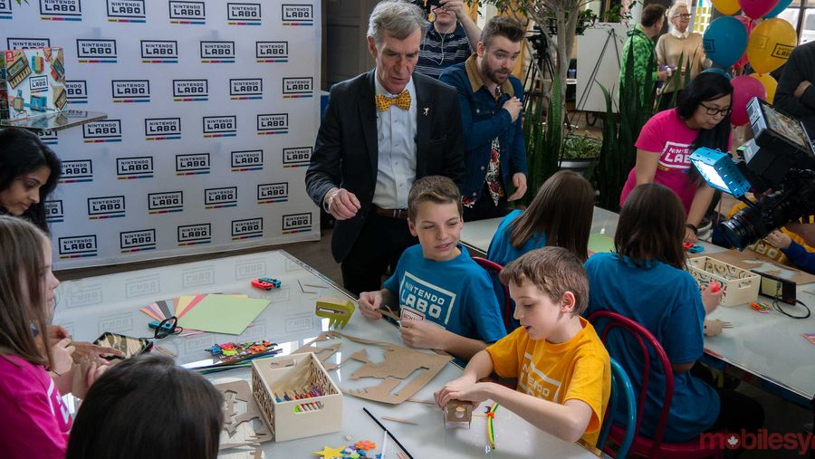 Nintendo Labo Bill Nye with kids