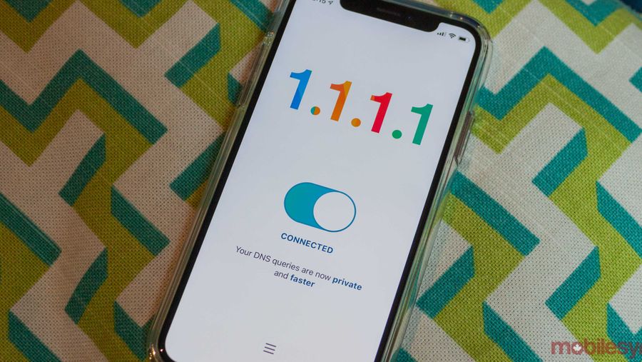 1.1.1.1 app on iOS