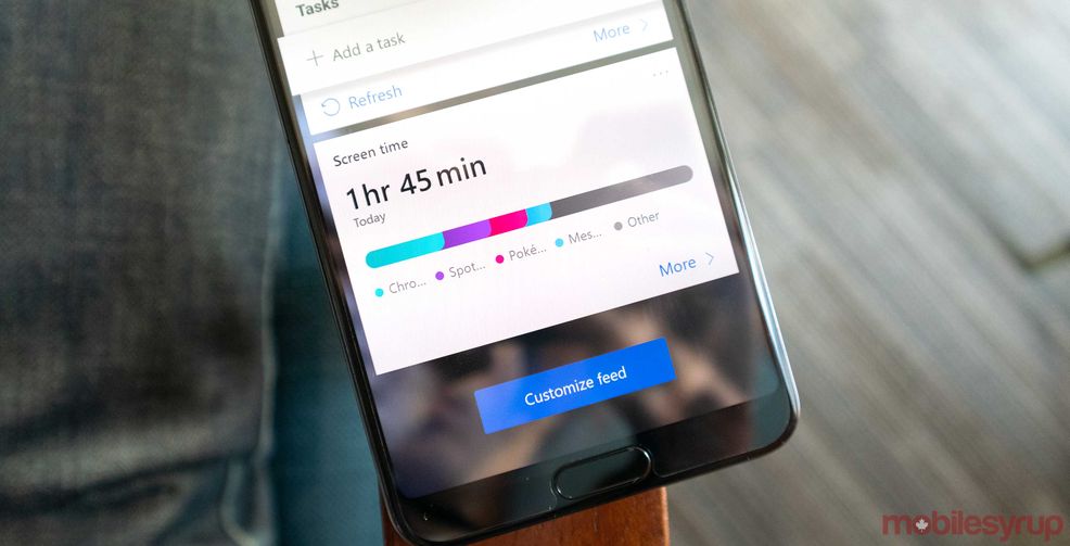 The Microsoft launcher’s latest beta on Android adds usage tracker called ‘Screen Time’