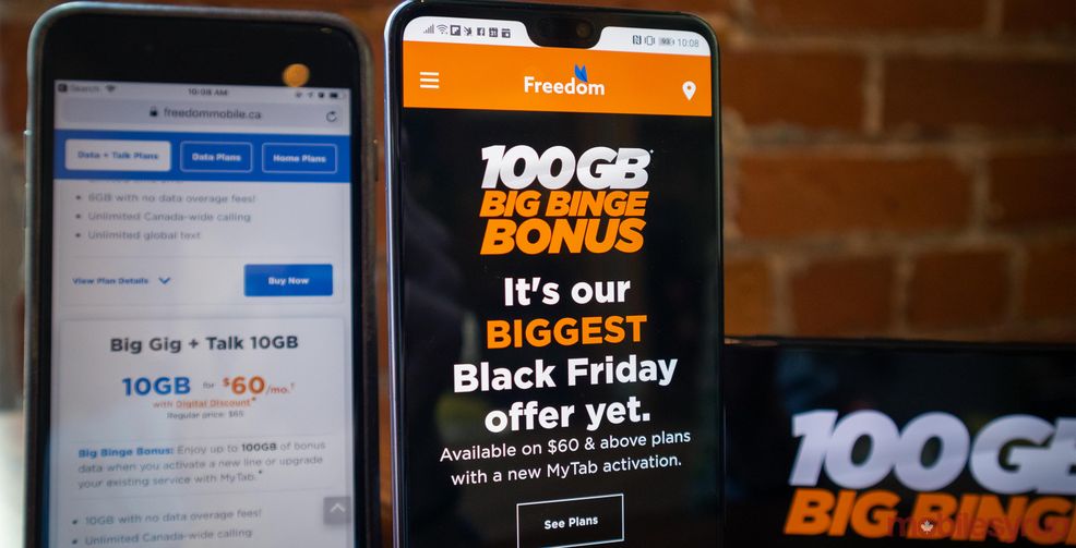 Freedom Mobile offers 100GB ‘Big Binge Bonus’ LTE data promo