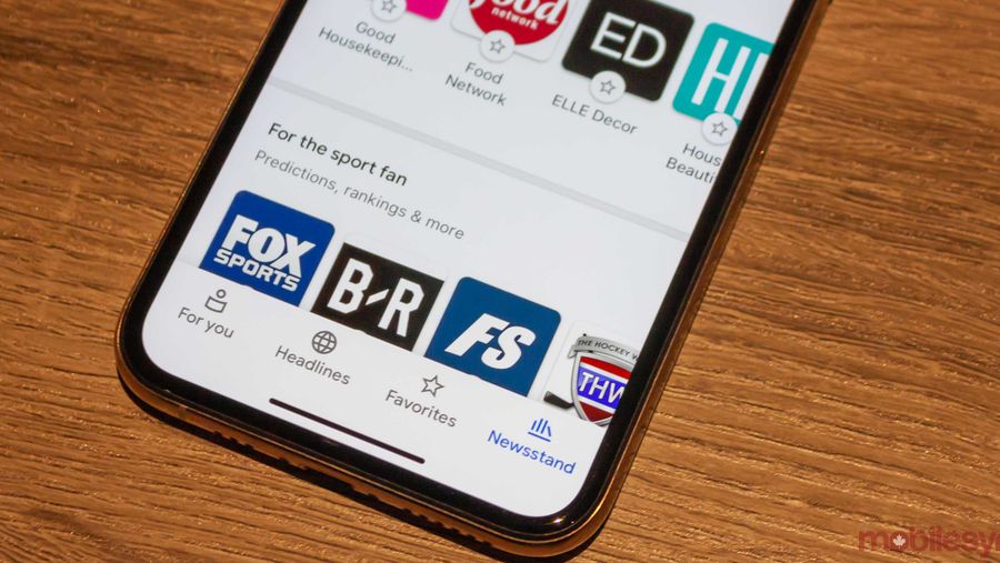 Google News Newsstand section