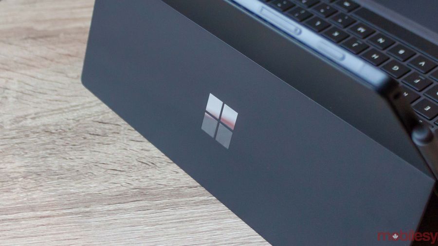 Microsoft Logo on Surface Pro 6
