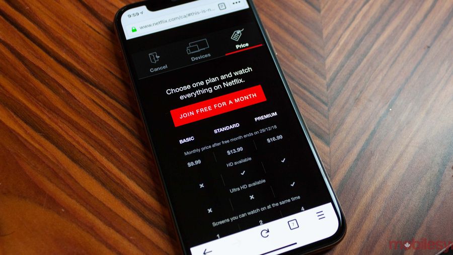 Netflix plan prices