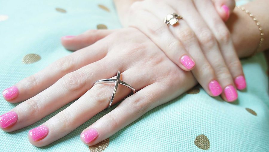 pink nail polish