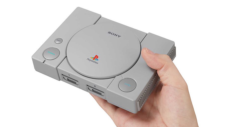 PlayStation Classic in hand