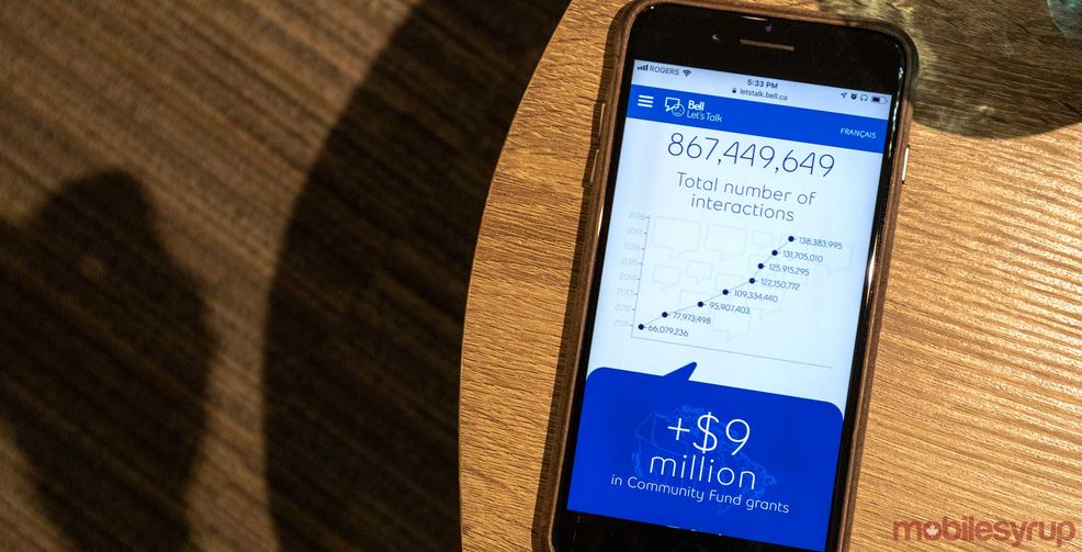 Bell on track to surpass 1 billion messages sent on Bell Let’s Talk Days