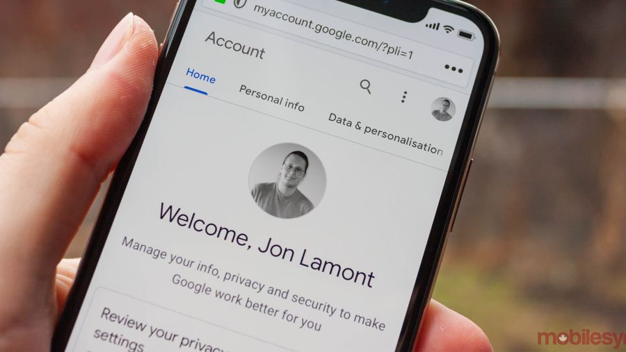 Google Account redesign on iOS