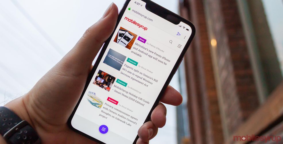 Opera Touch on iOS