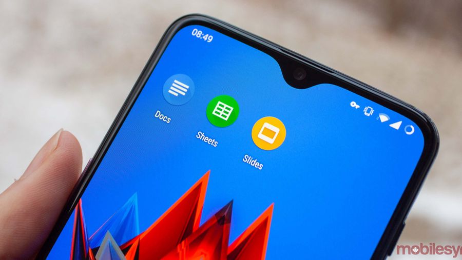 Google Docs, Sheets and Slides on OnePlus 6T