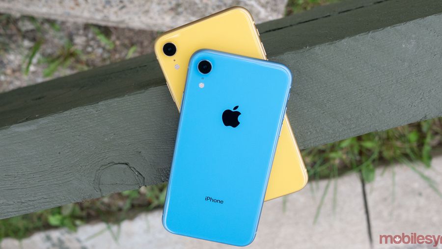 iPhone XR Blue and Yellow