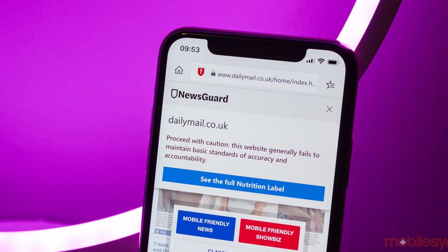 NewsGuard in Edge for mobile